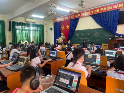 Tổ chức thi IOE vòng trường năm học 2023-2024